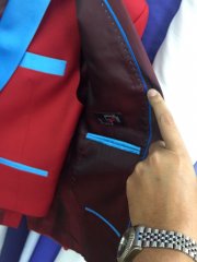 doublure veste sur-mesure bordeaux